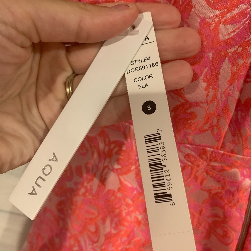 ❗️FIRM❗️ NWT 4/6 small aqua pink floral dress SMALL - Picture 5 of 6